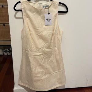 Princess Polly Yumiko Romper Dress Cream (Size US 6)